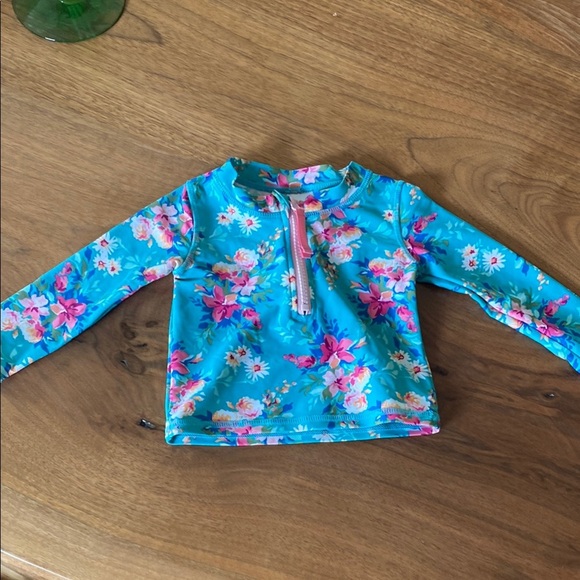 Ruffle Butts toddler long sleeve swim top. Size 12-18 months - Picture 2 of 3